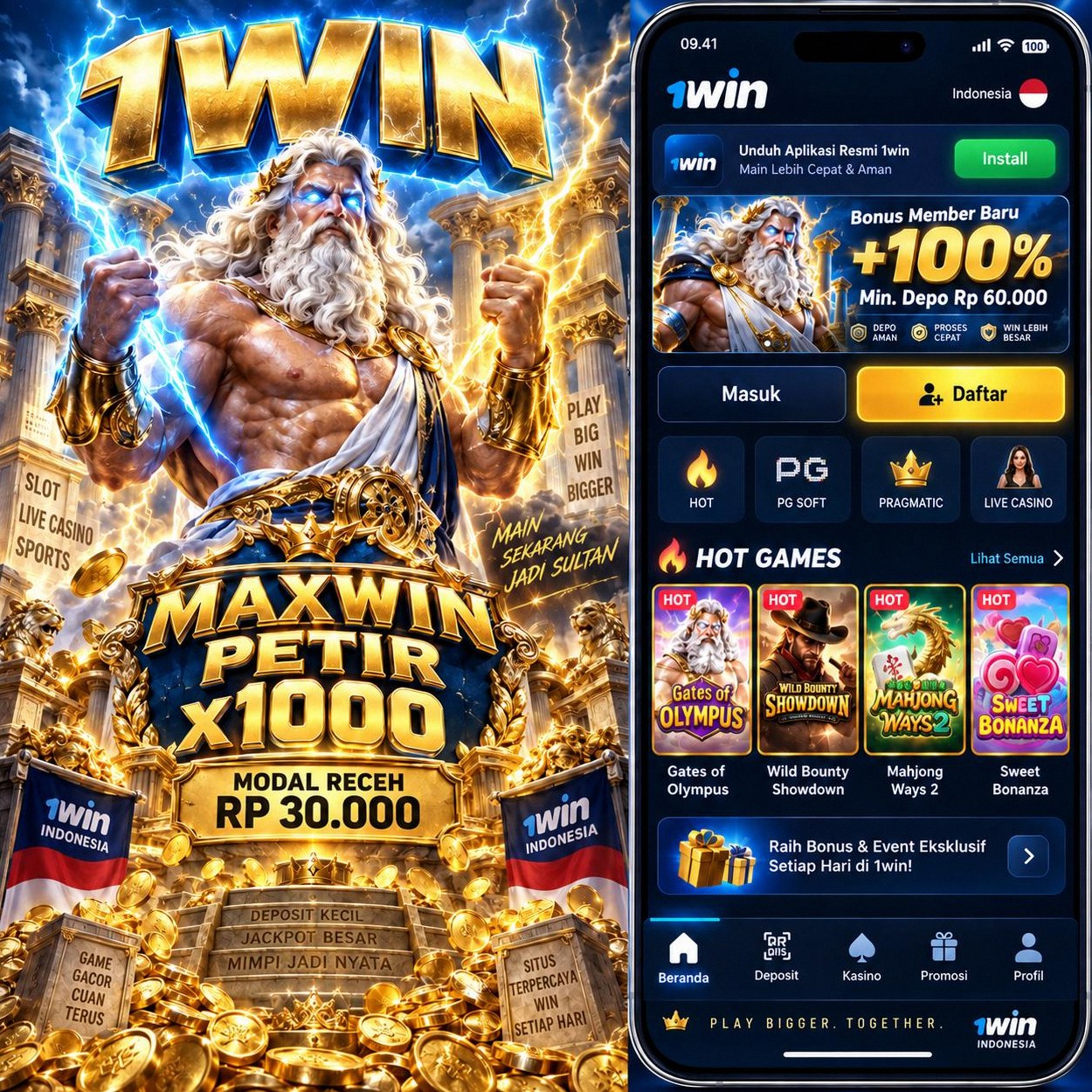 1WIN - Download Daftar Mudah ⭐